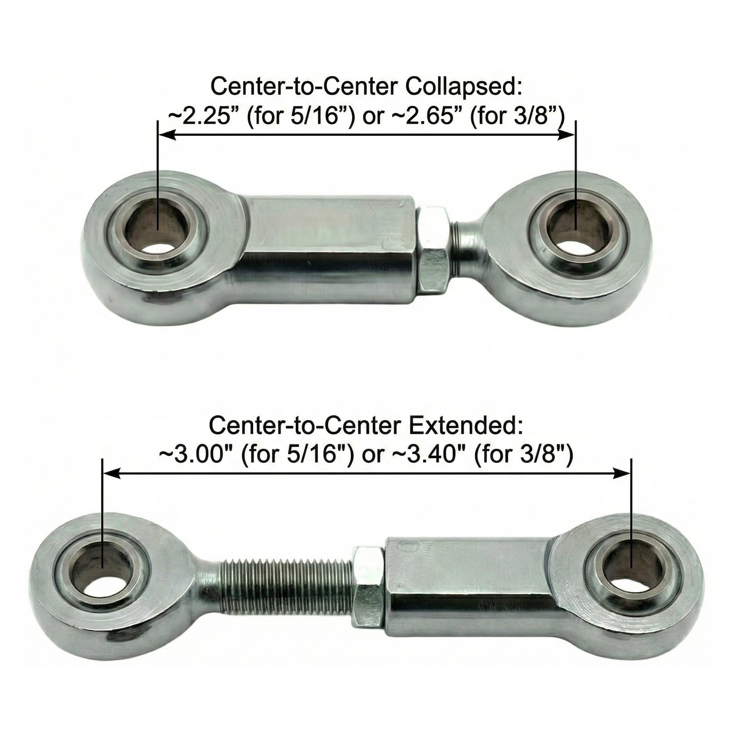 Adjustable Heim Joint Fabrication Kit - Chromoly Linkage & Frame Mount | Twisted Choppers