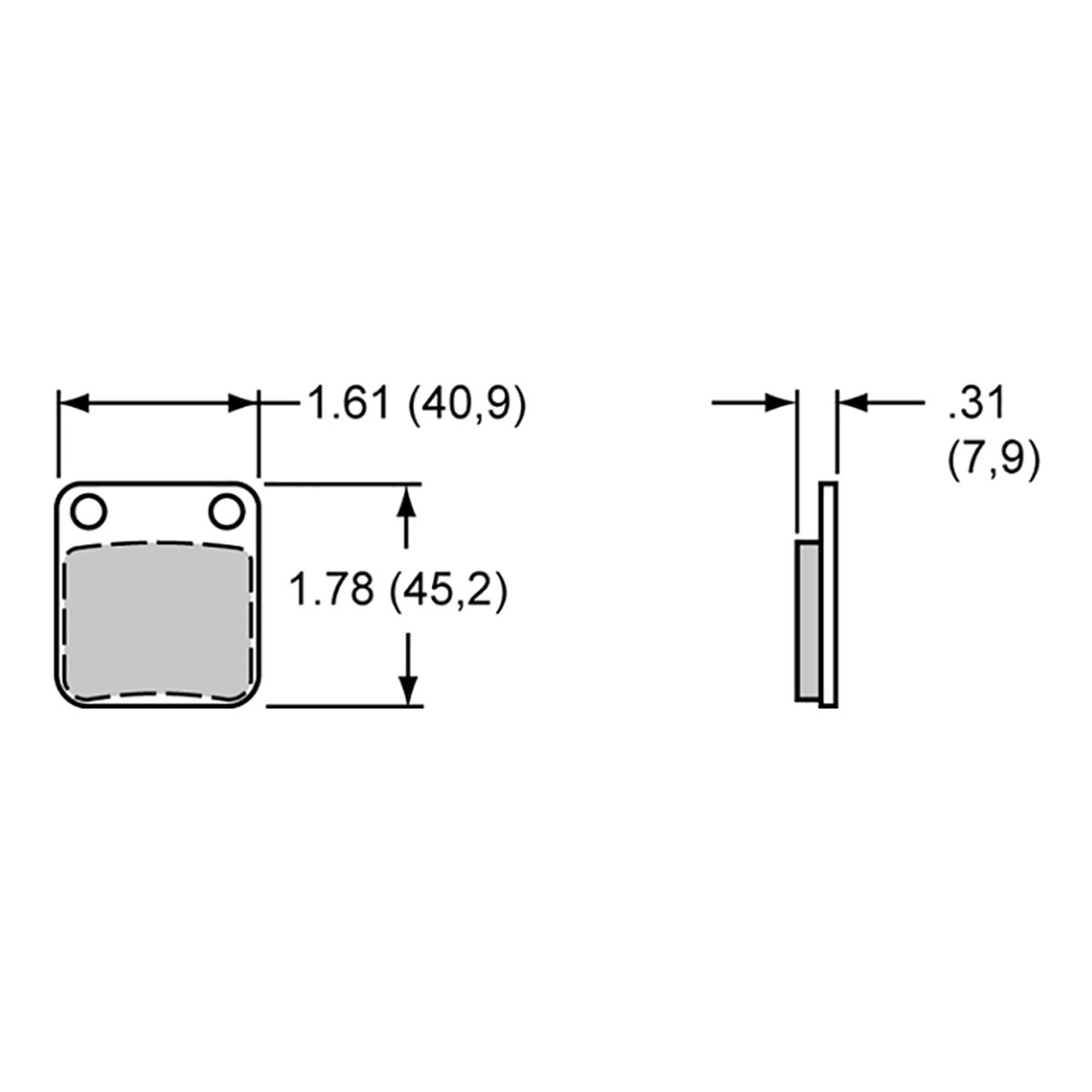 Brake Pads For Wilwood 2 Piston Springer Brake Caliper Kit | Twisted Choppers