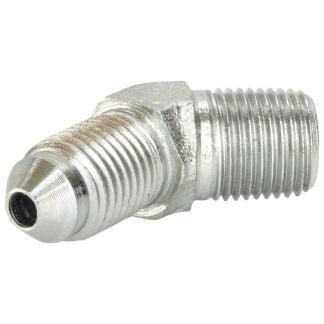 3 AN to 1/8-27 NPT Male 45 Degree Chrome Brake Line Fitting | Twisted Choppers