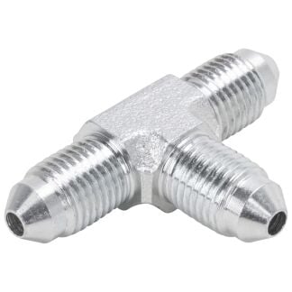 Goodridge -3 AN Male 3-Way T Chrome Brake Line Fitting Adapter | Twisted Choppers